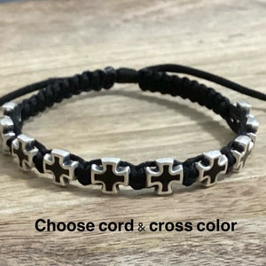 Bracelet croix, cadeau de confirmation, bracelet chrétien, bracelet foi, bracelet catholique, bracelet saint, bracelet protection, breloque croix