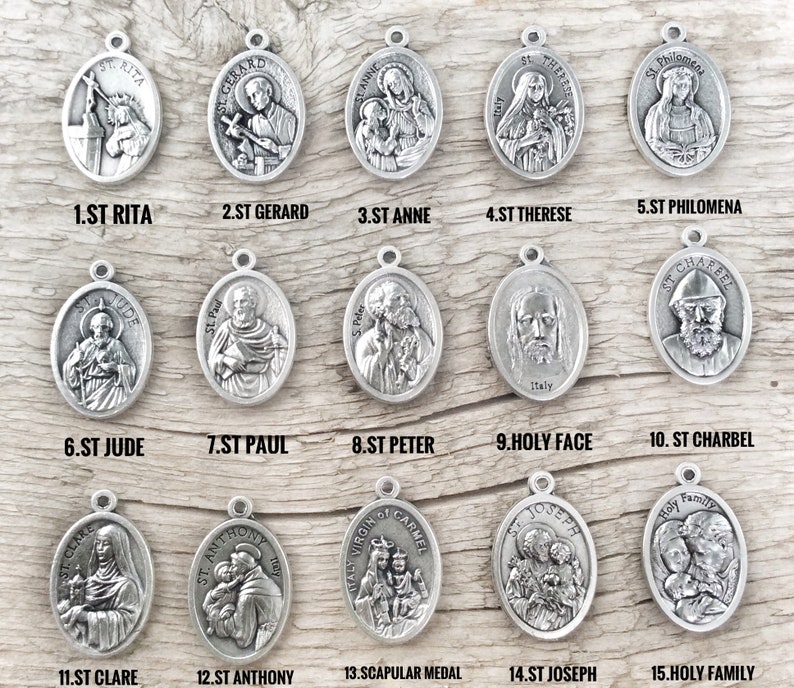 Pregnancy necklace Childbirth Necklace Catholic Cross Chain Necklace St Michael St Gerard Medal Necklace Expectant Mothers St Jude