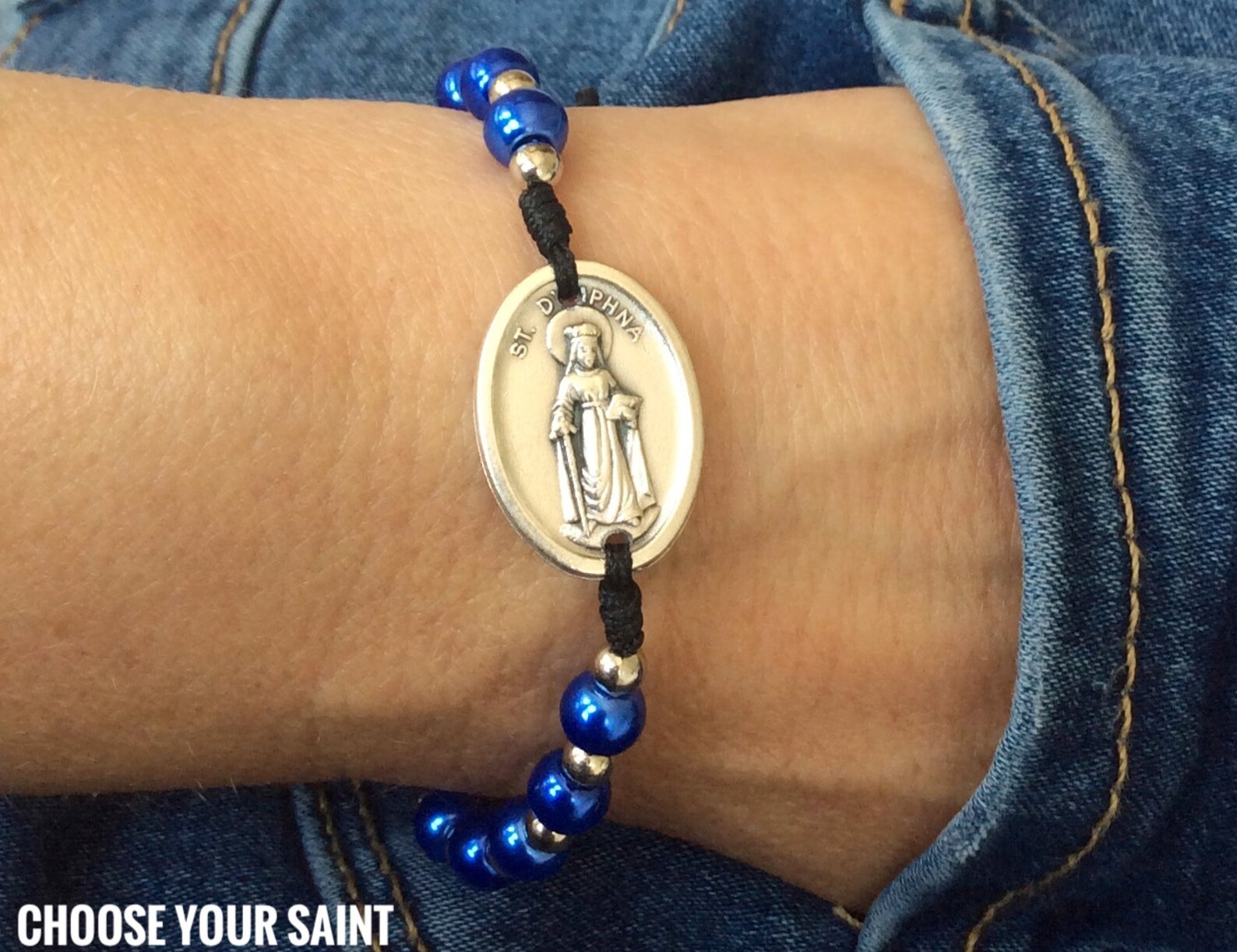 Patron Saint Medal Bracelet Choose your Saint Catholic Etsy 日本