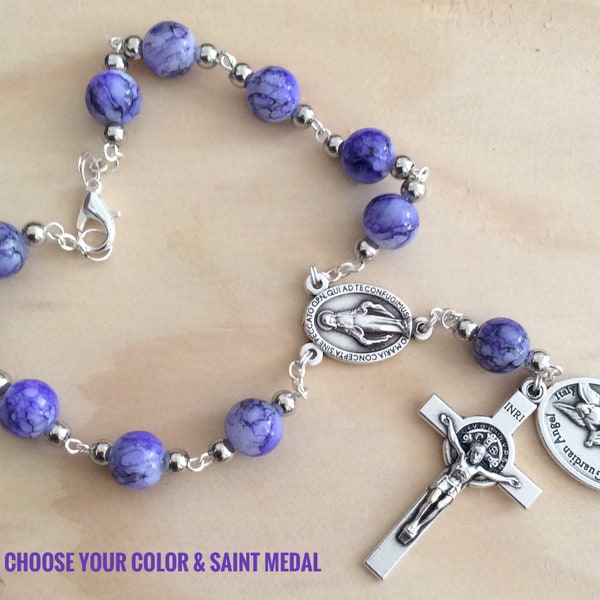 Auto Rosary, Car Rosary, Decade Rosary, Rear View Mirror Hanger, Car accesories, Mini Rosary, Travel Protection, Guardian Angel