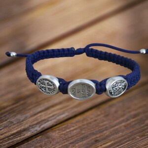 Bracelet Homme Cuir Avec Médaille Saint Benoît - Fait Main, Cadeau Religieux
