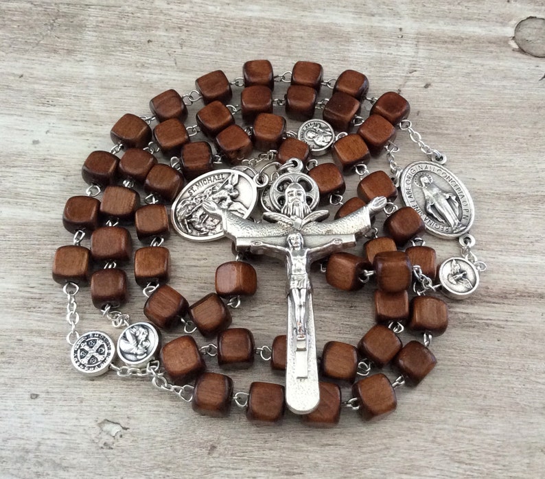 Rosary beads Catholic rosary for men Wooden rosary beads | Etsy