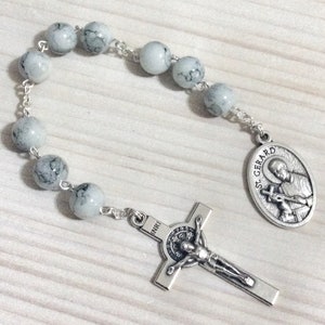St Gerard Catholic Chaplets for Mothers - Patron Saint of Motherhood and Safe Pregnancy - Rosary Chaplet - St Gerard Majella - Rosary Beads