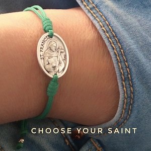 St Francis bracelet, St Francis of Assisi medal, Patron Saint of Animals, Catholic medals, Patron Saint jewelry, Christian bracelets