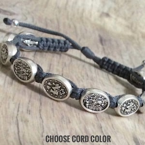 St Michael / Miraculous medal bracelet, Saint bracelet, Patron Saint Jewelry, Saint Michael bracelet, Catholic bracelet, Patron of military