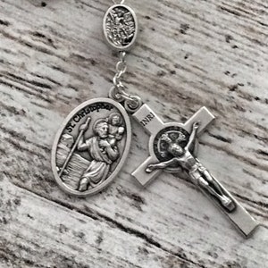 St Michael car rosary, gift for godparents, protection on The Highway, auto rosary, pocket rosary,catholic gift, rosary tenner image 4