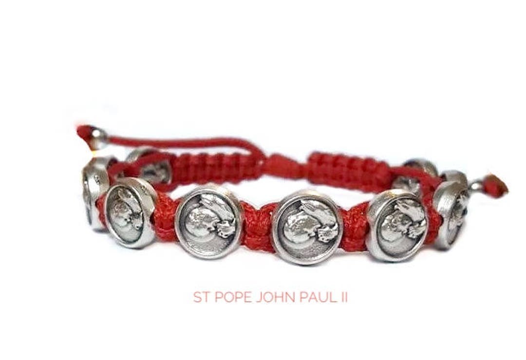 St Pope John Paul II Bracelet, Catholic Bracelet, Christian Jewelry ...