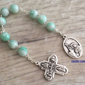 St Rita Chaplet, Catholic Prayer Beads, Nine Bead Chaplet, St Rita, Patron Saint Chaplet, St Peregrine chaplet, St Michael chaplet, Niner