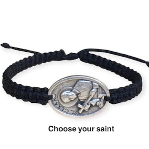 St Gerard Medal Bracelet ,Patron Saint of Children Mothers Fertility, Custom Made Adjustable Bracelet, Catholic Jewelry, Gift For Mom