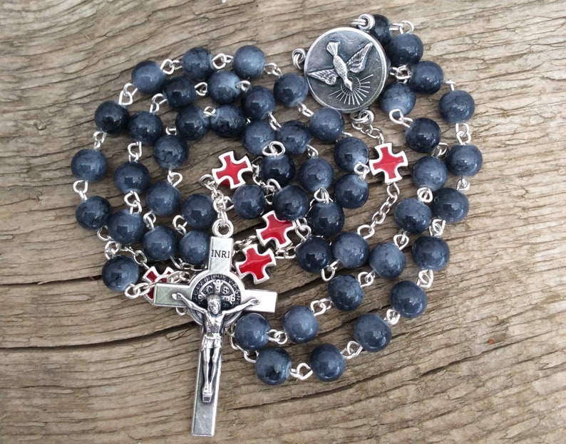 Catholic Rosary Prayer Beads Rosary Beads Holy Spirit Etsy