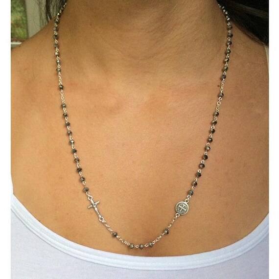 Rosary necklace Prayer necklace Prayer beads Catholic Rosary Bridesmaid gift Mothers days gift Catholic Necklace