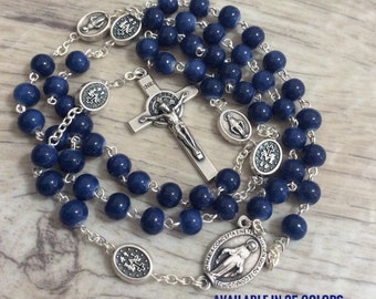 Miraculous Medal Rosary Prayer Beads Catholic Rosary St Benedict Cross Rcia Gifts