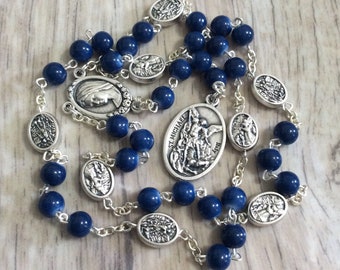 St Michael Chaplet, Crown of St Michael, St Michael Rosary, Patron of Military, Saint Michael, Police officer gift, Prayer beads