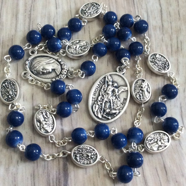 St Michael Chaplet, Crown of St Michael, St Michael Rosary, Patron of Military, Saint Michael, Police officer gift, Prayer beads