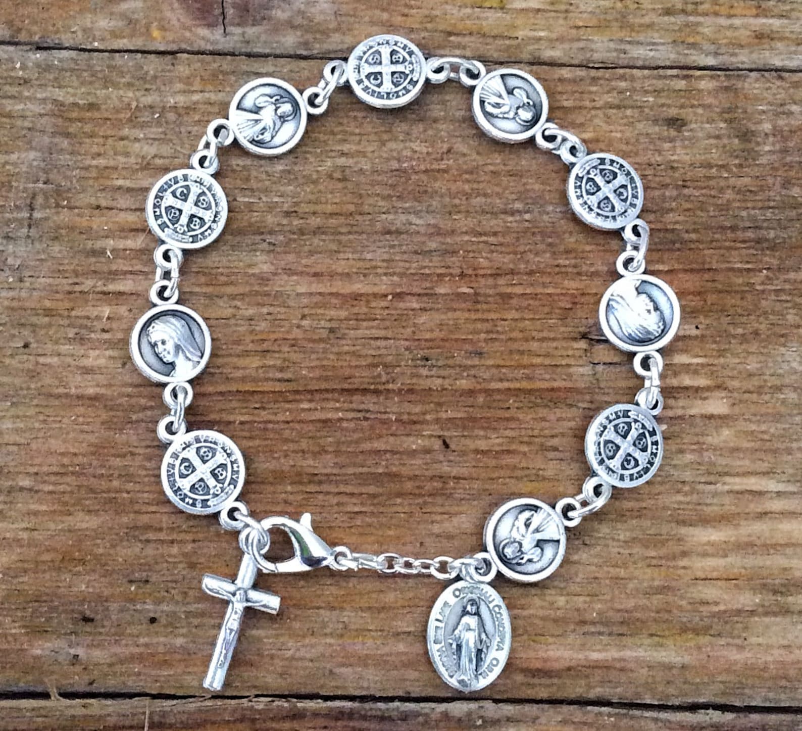 Rosary Bracelet Catholic Women Bracelet Saint Bracelet St Etsy