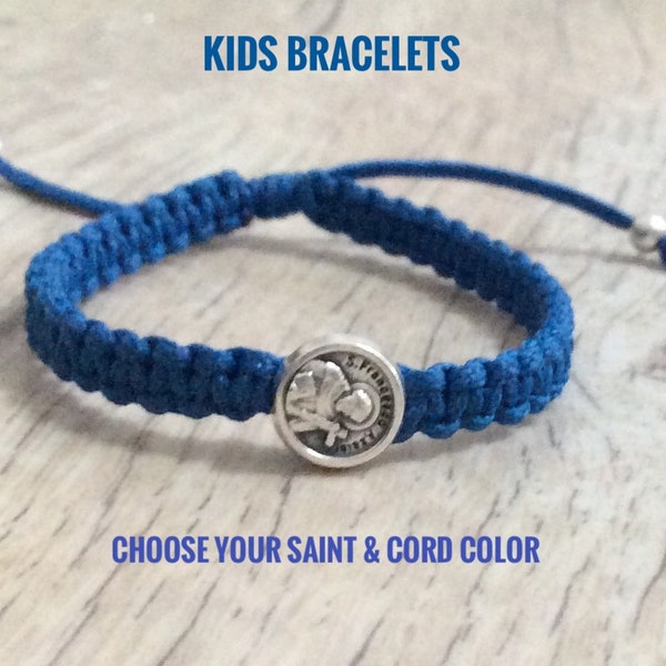 Kids Bracelets, Catholic Gifts for Boys Girls, Saint Bracelet, Toddler Bracelet, Protection Jewelry, Father Son Gift, Parents Gift Daughter