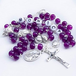 Personalized Rosary, Baptism girl rosary, First communion rosary, Confirmation gift for girl, rosary, catholic rosaries, rosary with name