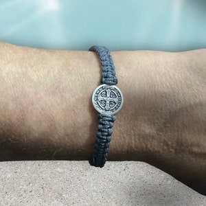 St benedict bracelet, Saint Benedict, Devil Chasing Medal, catholic bracelet, saint bracelet, patron saint of students