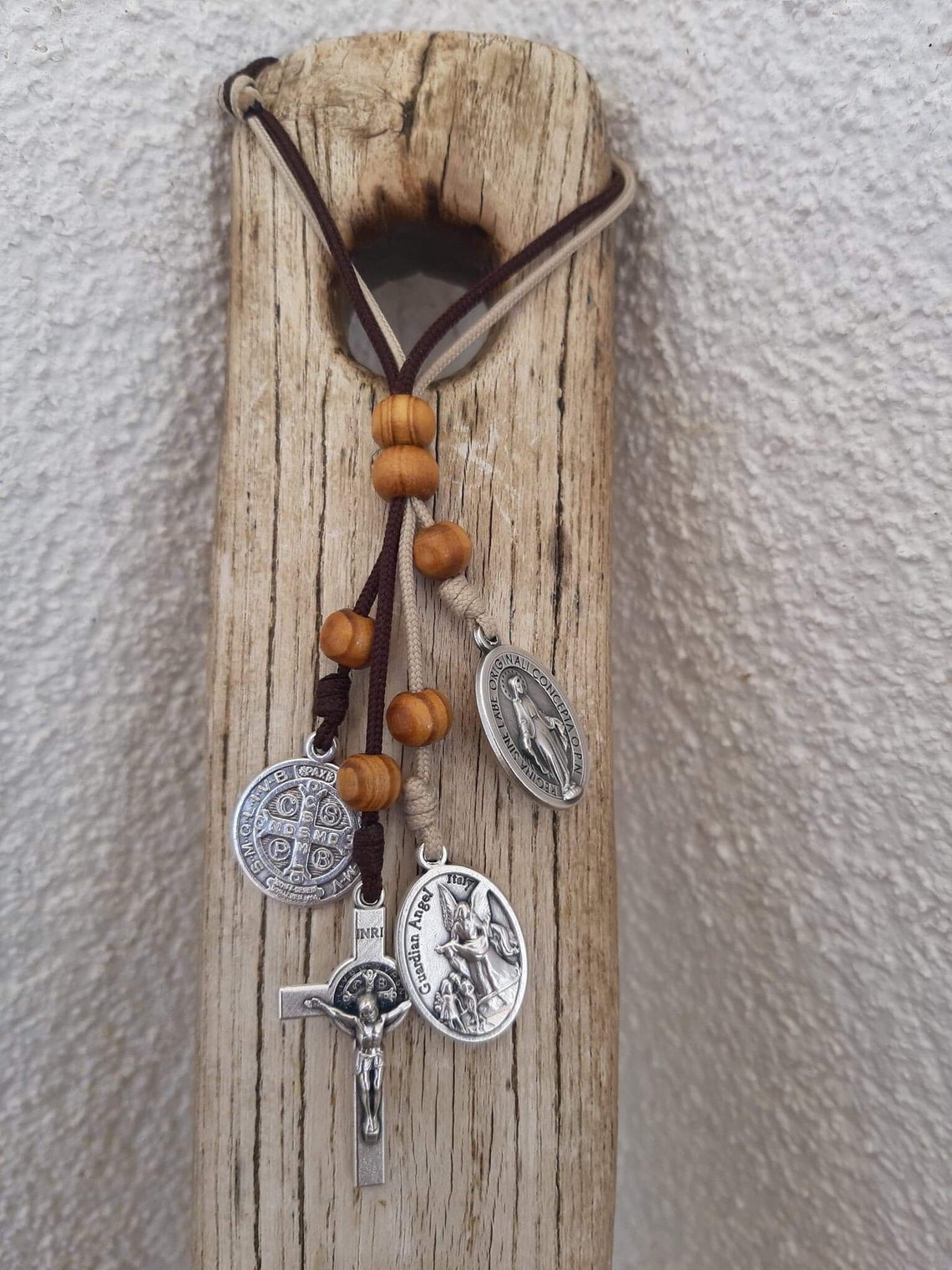 St Benedict Home Blessing Cord House Blessing Door Hanger Etsy