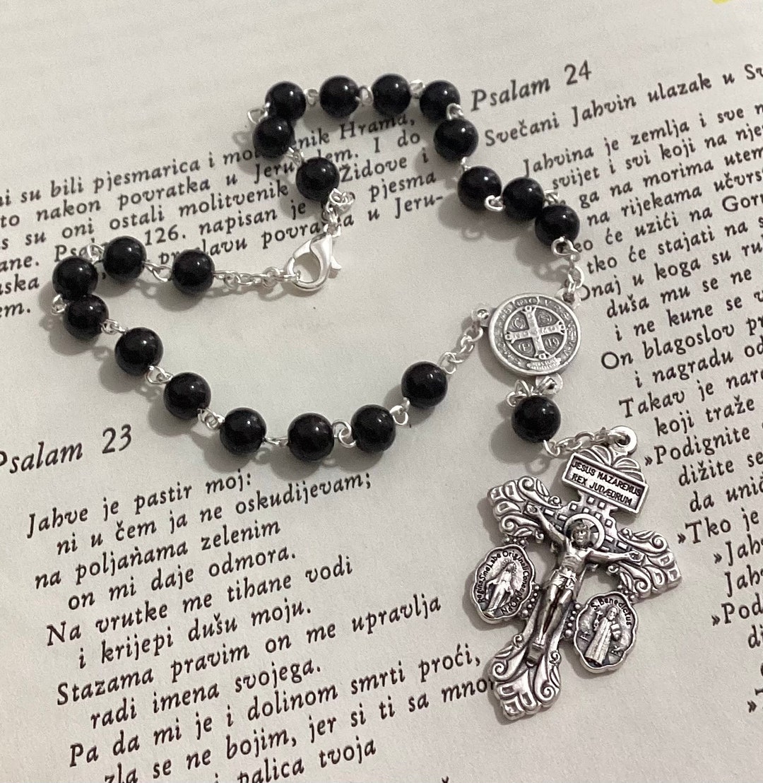 Rosary, Rear View Mirror Hangers, St. Christopher, Car Crucifix - View #11