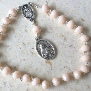 St Therese Chaplet, Gebetsperlen, St Therese Medaille, katholischen Chaplet, Rosenkranz, Florist Heiligen