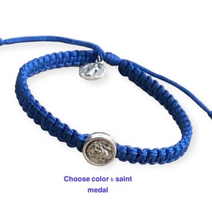 Pulsera de Jesús, medalla de Santa Teresa, pulsera de bendición, pulsera católica, medalla de San Antonio, medalla santa, pulsera católica, Padre Pío