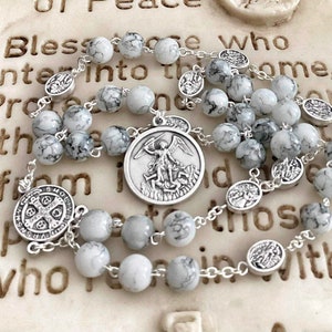 St Michael Chaplet, Crown of St Michael, St Michael rosary, Patron of Military, Prayer Beads, Catholic Chaplet, Rosary beads, St Michael