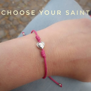 Christian Bracelet, Virgin Mary Bracelet, Catholic Bracelet, Saint Bracelet, Confirmation gift, First Communion girl, St Rita, Holy family