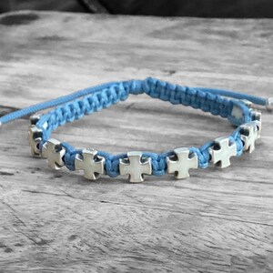Bracelet croix, cadeau de confirmation, bracelet chrétien, bracelet foi, bracelet catholique, bracelet saint, bracelet de protection, breloque croix