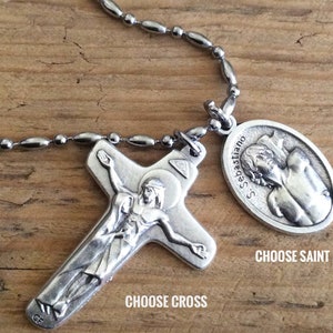 Catholic Necklace Saint Medal St Michael Archangel / Guardian Angel Miraculous Medal St Sebastian St Jude Protection from evil necklace
