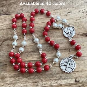 Heilig-Geist-Krone - Sieben Gaben des Heiligen Geistes Rosenkranz - 7 Gaben des Heiligen Geistes Rosenkranz - Rosenkranz des Heiligen Geistes - Konfirmationsgeschenk