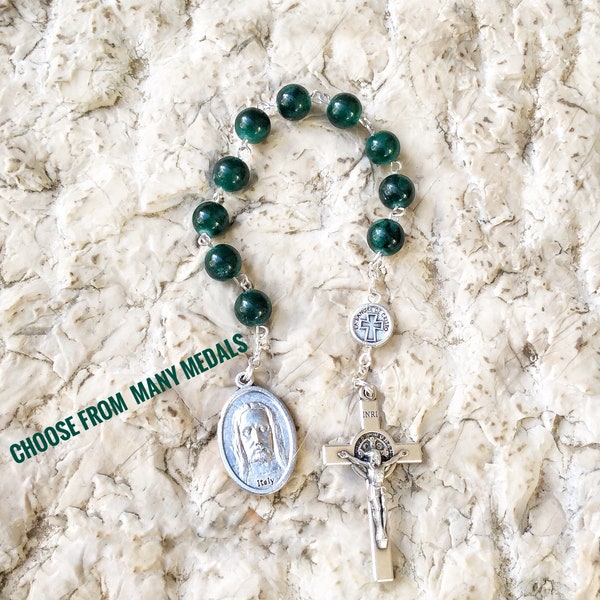 Catholic One Decade Rosary, Saint Medal Chaplet, Pocket Rosary, Catholic Chaplet, One Decade Rosary, Mini Rosary, St Michael