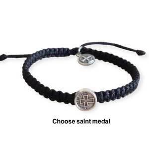Religiöse Armbänder mit Schutzheiligen Medaillen Christlicher spiritueller Schmuck Mann Frauen Kinder Katholisches Geschenk Verstellbare Schnur Unisex Armband