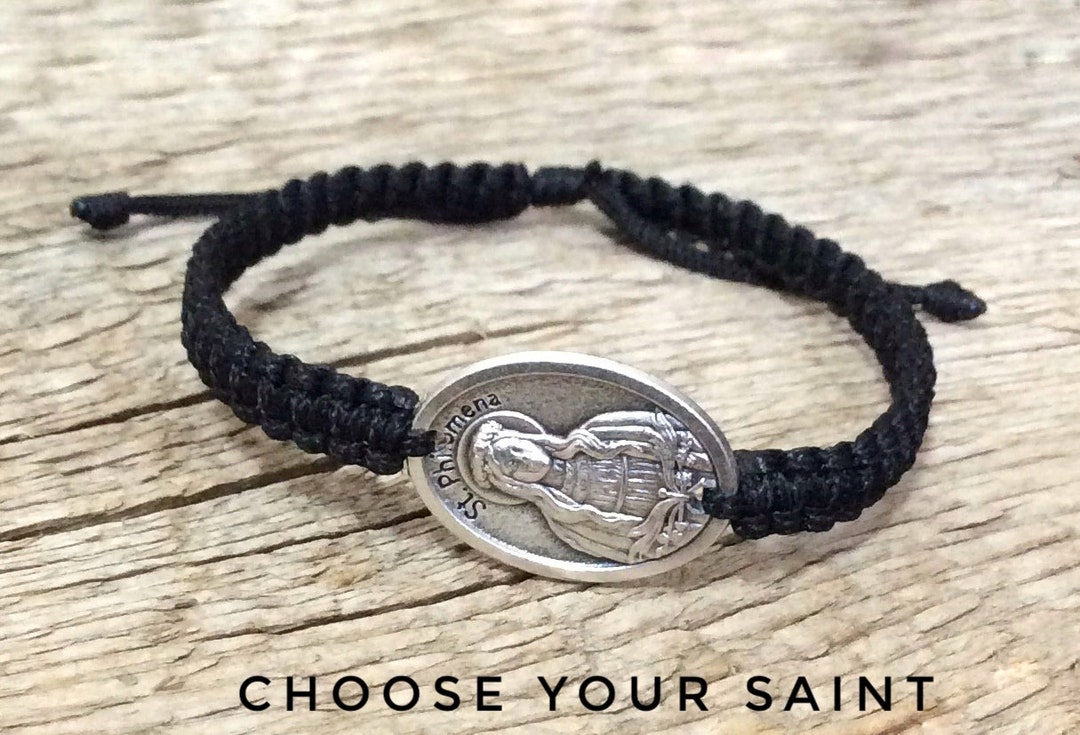 St Philomena Medal Charm Adjustable Bracelet Patron Saint of Etsy