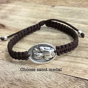 St Sebastian Bracelet, Catholic Bracelet, Patron Saint, Saint Sebastian, Saint Medal, Athletes gardeners