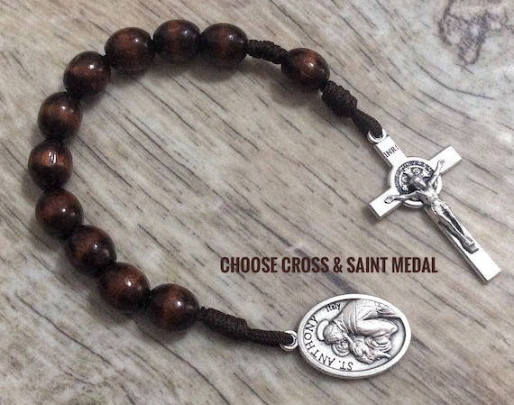 Pocket Catholic Rosary Rugged Rosaries® Small One Decade Wooden Handmade Knotted Rosary
