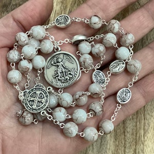 St Michael Chaplet, Crown of St Michael, St Michael rosary, Patron of Military, Prayer Beads, Catholic Chaplet, Rosary beads, St Michael