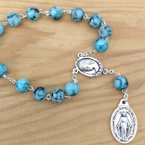 Little Crown of The Blessed Virgin Mary - Chaplet of The Immaculate Conception Miraculous Medal Catholic Prayer Beads Mary Devotions