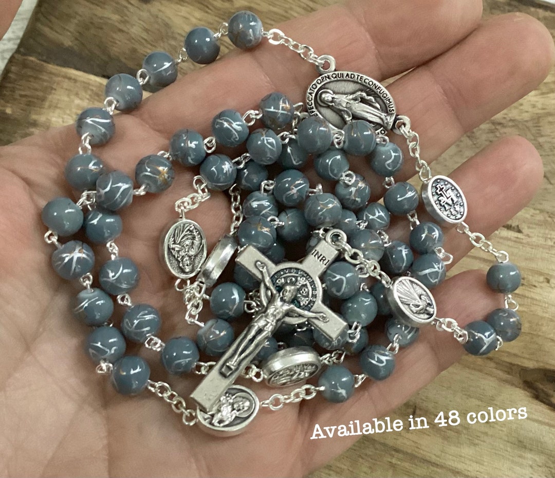 Miraculous Medal Rosary, Prayer Beads, Catholic Rosary, Rosary Bead