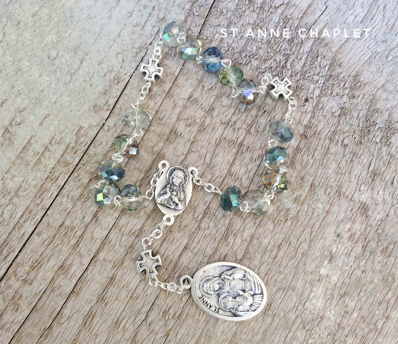 St. Anne Chaplet Rosary chaplet Saint Anne Grandmother Etsy