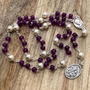 St Joseph Rosary, Chaplet of St Joseph, Saint of Fathers & Families, Handmade rosary, Catholic Chaplet, Holy Family, St Joseph