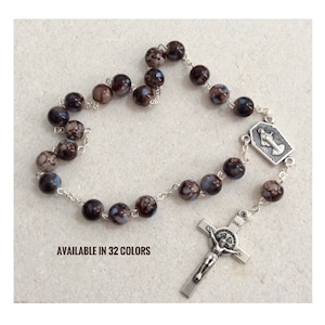 Virgin Mary Chaplet, Medjugorje chaplet, Pocket Rosary, Handmade Rosary, Catholic Chaplet, Prayer beads