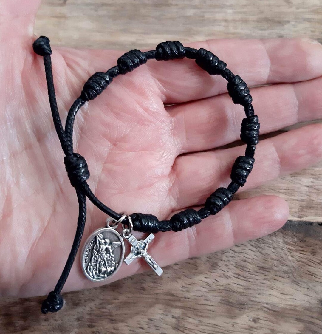 Knotted Cord Rosary Bracelet Prayer Bracelet Rosary Etsy