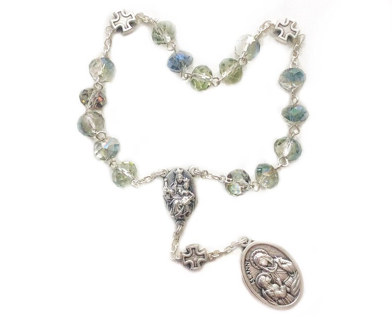 St. Anne Chaplet Rosary chaplet Saint Anne Grandmother Etsy