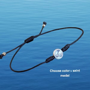 Bracelet Médaille St Gérard - Saint Patron de la Fertilité des Mères Enfants - Bracelet Réglable Sur Mesure - Cadeau Pour Maman - Bijoux Religieux