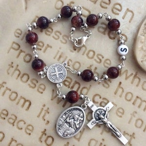 Rosary, Rear View Mirror Hangers, St. Christopher, Car Crucifix - View #4
