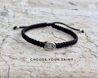 St Michael bracelet, Saint Michael archangel, saint bracelet, patron saint jewelry, patron of military, St Joseph, catholic bracelet,