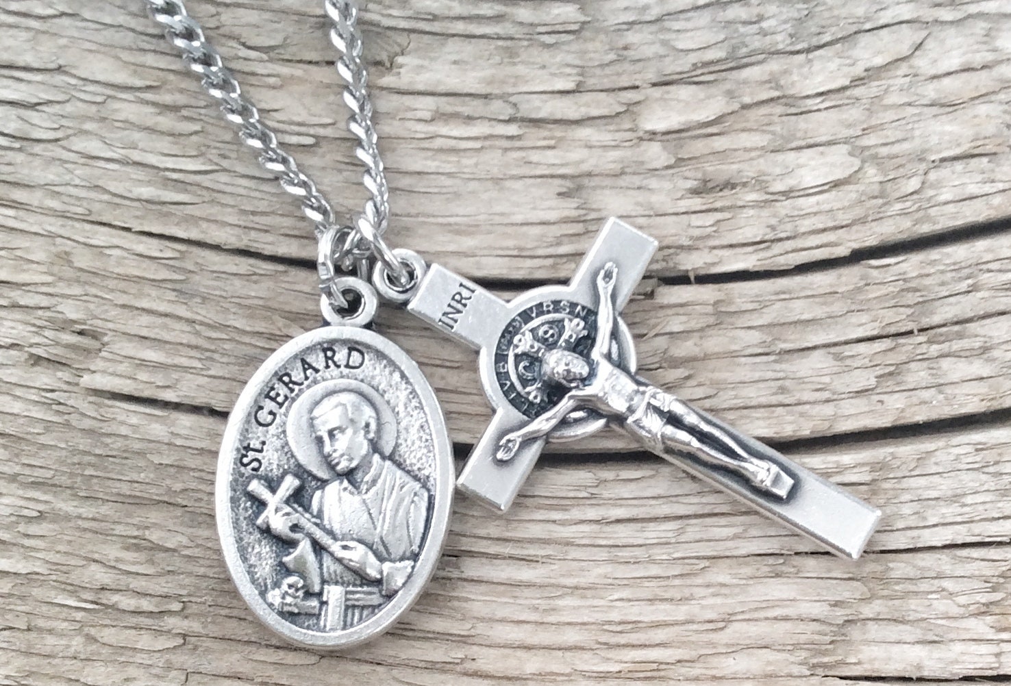 St Gerard Necklace Holy Medal Expectant Mothers Prayer Etsy