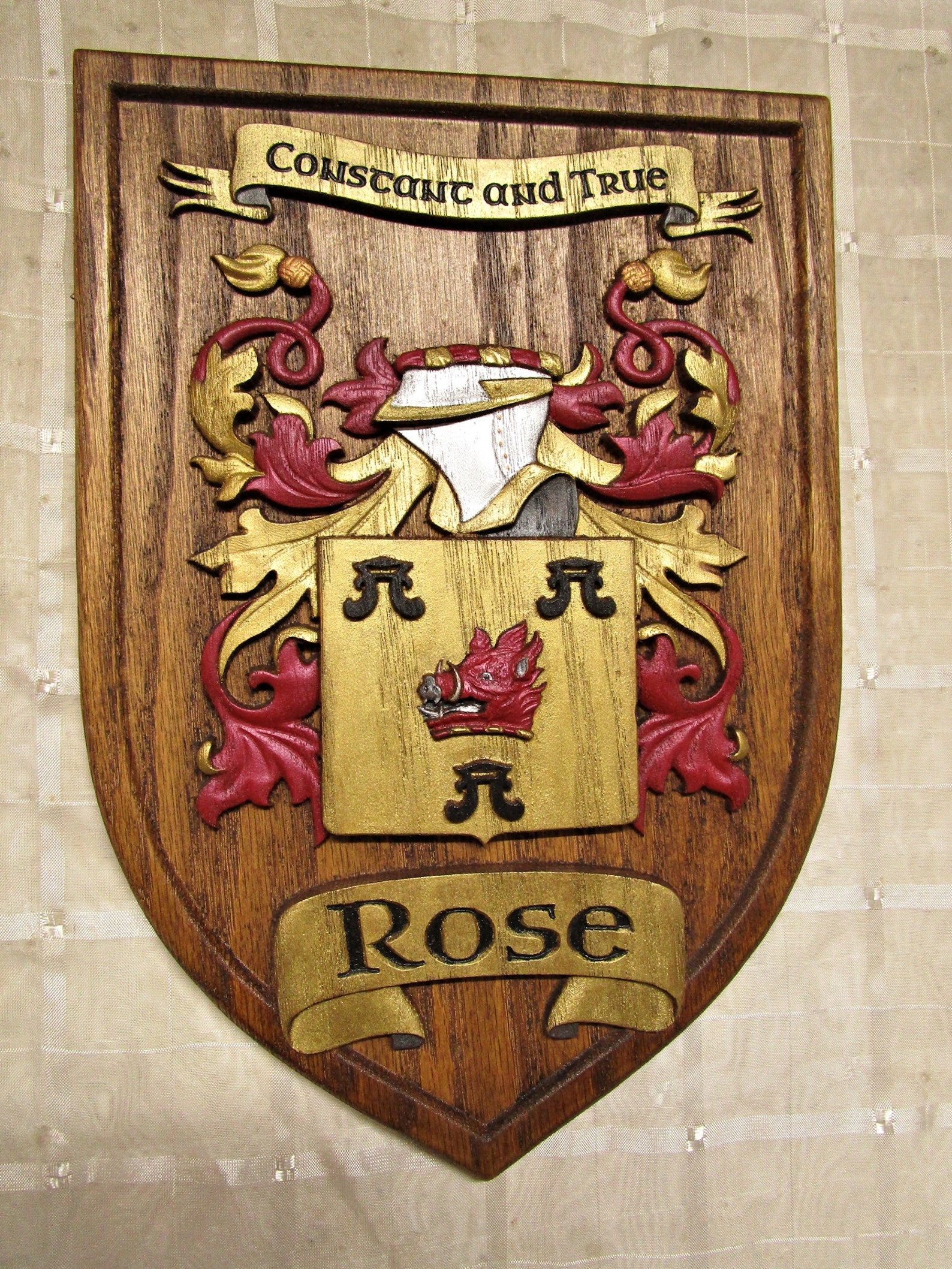 Rose Coat of Arms Finished Ready to Ship Etsy