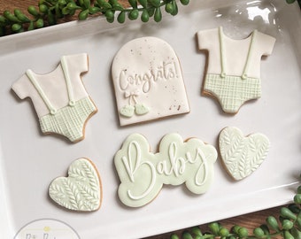 New baby biscuits, pregnancy announcement , edible new baby gift,  baby shower biscuits, Vegan Gift